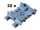 32 Lego Eisenbahn Flexibles Schienenelement Neudunkelgrau...