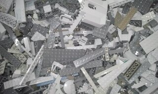 1 kg LEGO® ca.700 graue Teile LEGO Kiloware Steine, Platten, Sonderteile