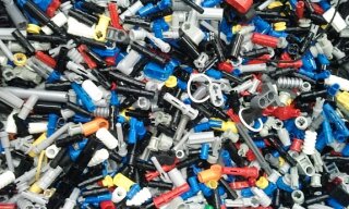 250 Stück LEGO® Technic Kleinteile - Pins-Stangen - Connector