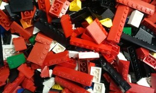 500 Gramm LEGO® Dachsteine/ Schrägsteine gemischt in Größen und Farben