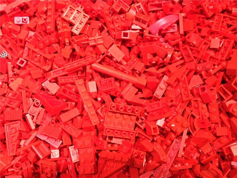35 Stück rote LEGO STEINE 1X2 Bausteine Grundbausteine rot 3004 unbespielt SK93 