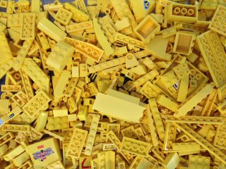 1 Kilo LEGO® Steine & Teile in gelb hellgelb gemischt als Kiloware gereinigt 