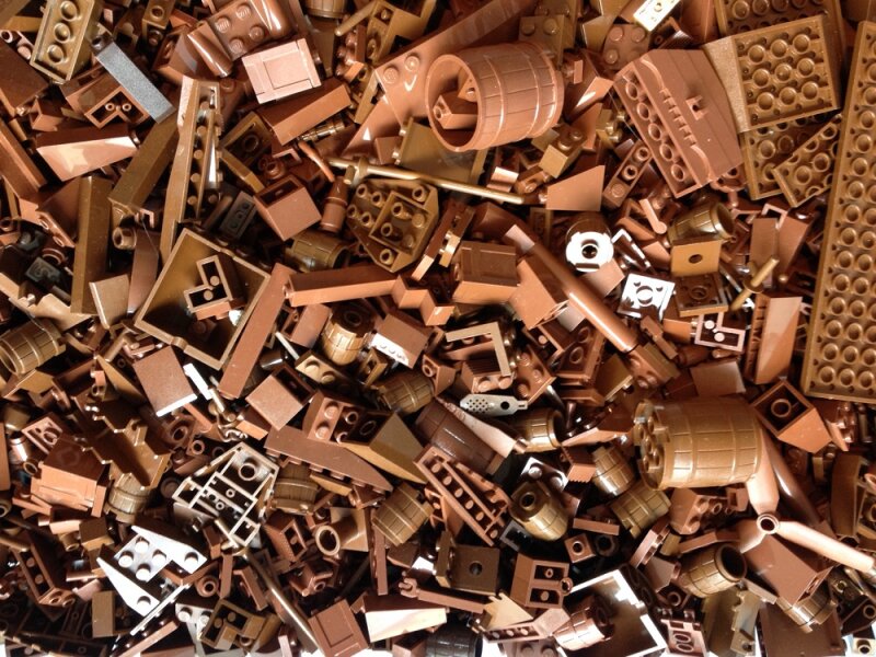 1 kg LEGO® ca.700 braune Teile LEGO Kiloware Steine 