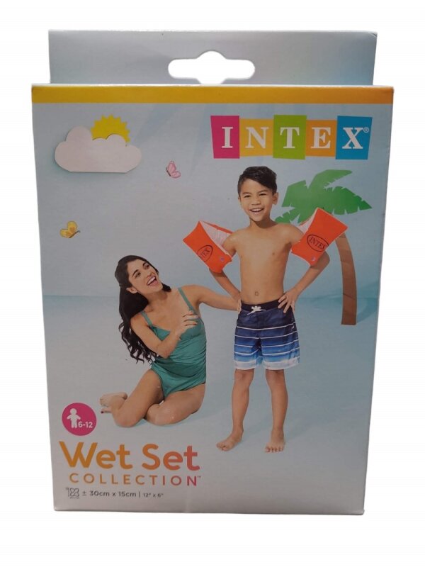 Orange Intex Schwimmhilfe Schwimmflügel Deluxe Groß, Ca. 30 X 15 Cm, 6-12 Jahren