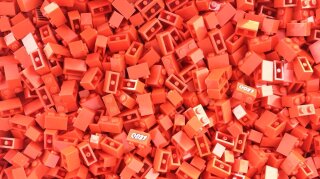200 Stück LEGO® Steine rot 1x2 Noppen