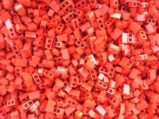 200 Stück LEGO® Steine rot 1x2 Noppen
