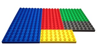 5 verschiedene Duplo® Platten gemischt in Farben und Größen