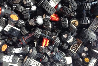 LEGO® Räder Set - 20 Stück Räder komplet mit 10 Achsen