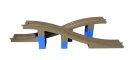 DUPLO® große Eisenbahnbrücke dunkel grau mit blauen Pfeiler 16 teilig