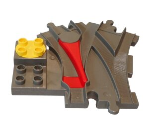 DUPLO® Weiche dunkel grau für E-Lok Eisenbahn Zug 6379