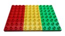 3 Duplo® Platten 4 x 8 Noppen in rot, grün und gelb