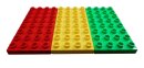 3 Duplo® Platten 4 x 8 Noppen in rot, grün und gelb