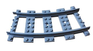 24 Lego Eisenbahn Schienen Kurve Neudunkelgrau 53400