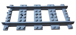 24 Lego Eisenbahn Schienen Gerade Neudunkelgrau 53401