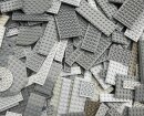30 verschiedene LEGO® Platten gemischt in der Farbe grau
