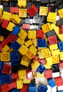200 Stück LEGO® Steine 2x2 Noppen gemischt