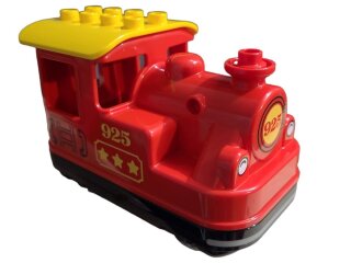 DUPLO® motorisierte Dampfeisenbahn Lokomotive inkl. Bauarbeiter u. Schaufel