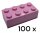 100 Stück 2 x 4 Basic Steine in der Farbe Rosa Neuware
