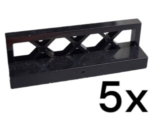 5 Stück LEGO® Zaun in der Farbe Schwarz 1 x 4 x 1