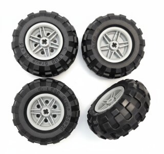 Wheel 30.4mm D. x 20mm with No Pin Holes and Reinforced Rim with Black Tire 56 x 26 Balloon (56145 / 55976)
