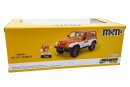 M&Ms Orange 2007 Jeep Jada Wrangler 1:24 Fahrzeug und M&M Sammelfigur