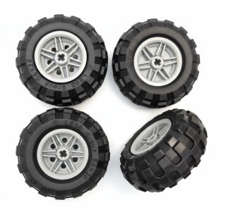 Wheel 30.4mm D. x 20mm with No Pin Holes and Reinforced Rim with Black Tire 56 x 26 Balloon (56145 / 55976)