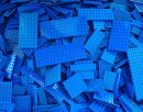 30 verschiedene LEGO® Platten gemischt in der Farbe blau