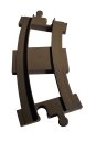 10 Lego Duplo Schienen Kurve dunkel grau 6378